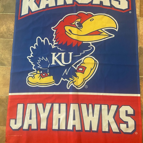 Kansas university flag 5ft height 3 ft wide - Picture 2 of 2